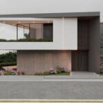 Vista exterior de la casa moderna