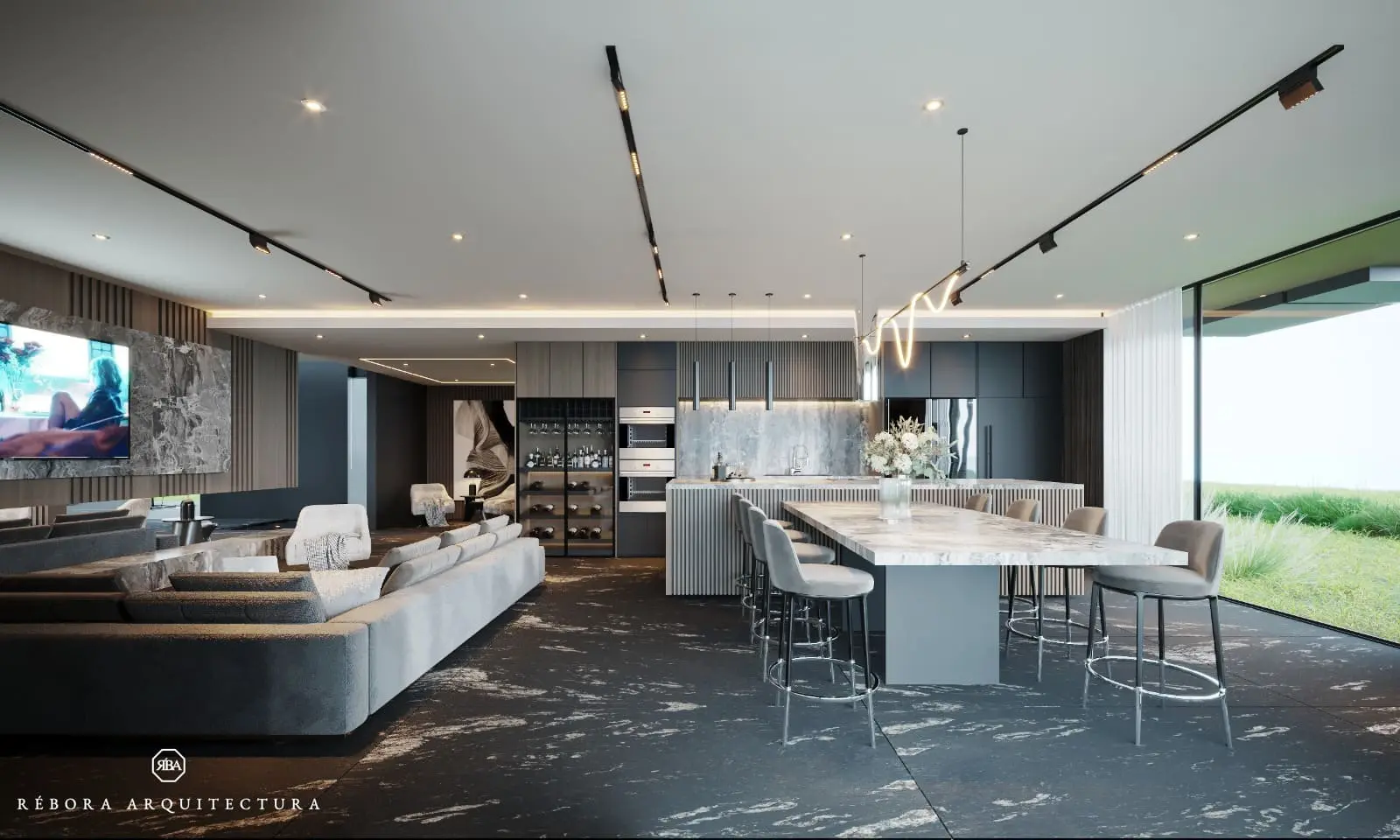 Diseño interior contemporáneo de lujo en Residencias