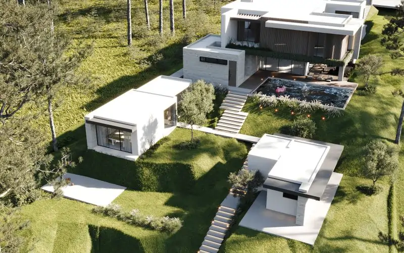 Casa moderna con piscina